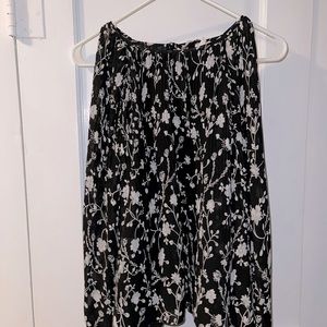 Floral open shoulder blouse